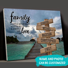 Load image into Gallery viewer, Maldives Scenery  Color A Little Whole Lot of Love Multi-Names Premium Canvas
