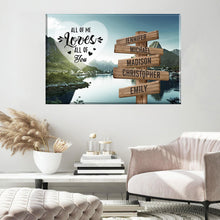 Load image into Gallery viewer, Mountain Creek Color All of Me Loves All of You Multi-Names Premium Canvas
