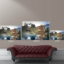 Load image into Gallery viewer, Mountain River Color  Where Life Begins And Love Never Ends Multi-Names Premium Canvas
