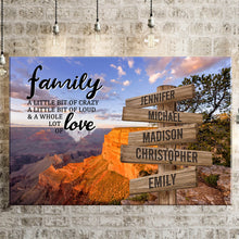 Load image into Gallery viewer, Mountain Scenery Color A Little Whole Lot of Love Multi-Names Premium Canvas

