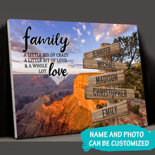 Load image into Gallery viewer, Mountain Scenery Color A Little Whole Lot of Love Multi-Names Premium Canvas
