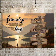 Load image into Gallery viewer, Mountain Sunset  Color A Little Whole Lot of Love Multi-Names Premium Canvas Poster
