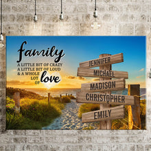 Load image into Gallery viewer, Summer Beach Sunset Color A Little Whole Lot of Love Multi-Names Premium Canvas
