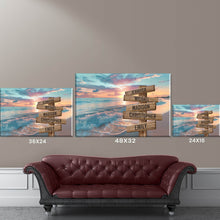 Load image into Gallery viewer, Sunrise And Beach Color Multi-Names Premium Canvas
