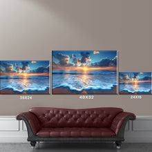 Load image into Gallery viewer, Sunrise &amp; Beach Color Multi-Names Premium Canvas Poster
