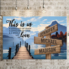 Load image into Gallery viewer, Sunshine Pier Color Personalized &quot;THIS IS US&quot; Multi-Names Premium Canvas Poster
