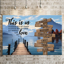 Load image into Gallery viewer, Sunshine Pier Color Personalized &quot;THIS IS US&quot; Multi-Names Premium Canvas Poster
