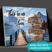 Load image into Gallery viewer, Sunshine Pier Color Personalized &quot;THIS IS US&quot; Multi-Names Premium Canvas Poster
