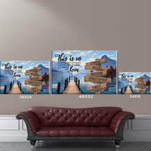 Load image into Gallery viewer, Sunshine Pier Color Personalized &quot;THIS IS US&quot; Multi-Names Premium Canvas Poster
