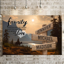 Load image into Gallery viewer, Surrounded by Mountains Color A Little Whole Lot of Love Multi-Names Premium Canvas
