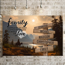 Load image into Gallery viewer, Surrounded by Mountains Color A Little Whole Lot of Love Multi-Names Premium Canvas
