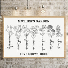 Load image into Gallery viewer, Custom Birth Flower Canvas Poster - Unique Family Gifts
