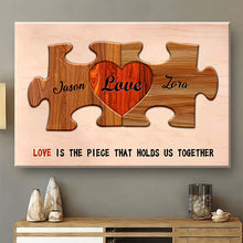 Load image into Gallery viewer, Personalized Couple Names Sign, Valentines Day Anniversary Wedding Gifts Idea for Him Her, Birthday Gift for Husband Wife Boyfriend Girlfriend, Custom Heart Puzzle Pieces
