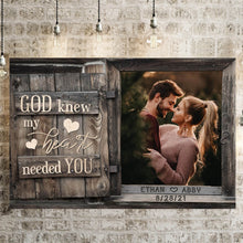 Load image into Gallery viewer, God Knew My Heart Needed You Premium Canvas
