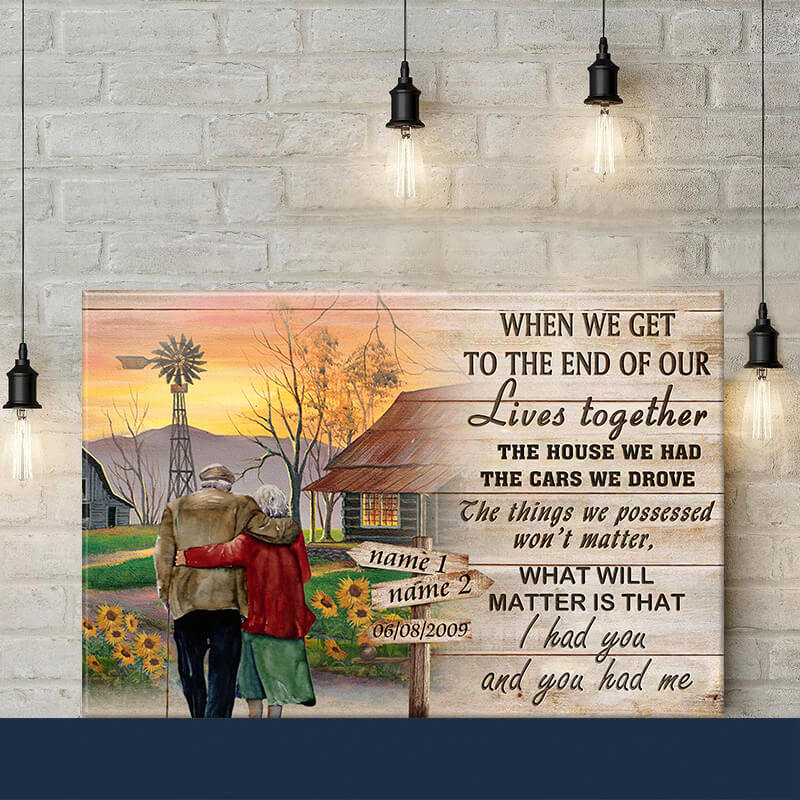 I Had You And You Had Me Personalized Couple Canvas Poster – GoFamilygift