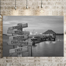 Load image into Gallery viewer, Jetty Night Multi-Names Premium Canvas Poster
