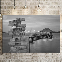 Load image into Gallery viewer, Jetty Night Multi-Names Premium Canvas Poster
