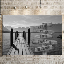 Load image into Gallery viewer, Lake Dock Multi-Names Premium Canvas
