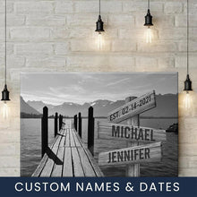 Load image into Gallery viewer, Lake Dock Multi-Names Premium Canvas Poster
