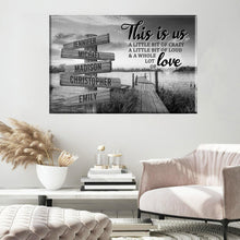 Load image into Gallery viewer, Lake Dock Personalized &quot;THIS IS US&quot; Multi-Names Premium Canvas
