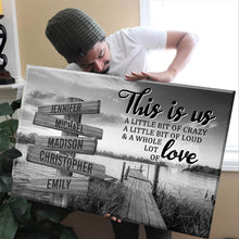 Load image into Gallery viewer, Lake Dock Personalized &quot;THIS IS US&quot; Multi-Names Premium Canvas
