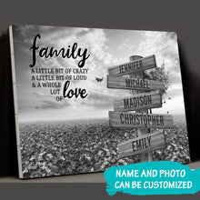 Load image into Gallery viewer, Love Tree  A Little Whole Lot of Love Multi-Names Premium Canvas
