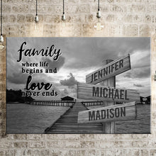 Load image into Gallery viewer, Maldives Scenery  Where Life Begins And Love Never Ends Multi-Names Premium Canvas Poster
