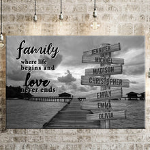 Load image into Gallery viewer, Maldives Scenery  Where Life Begins And Love Never Ends Multi-Names Premium Canvas Poster
