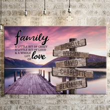 Load image into Gallery viewer, New River Pier Color A Little Whole Lot of Love Multi-Names Premium Canvas Poster
