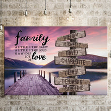 Load image into Gallery viewer, New River Pier Color A Little Whole Lot of Love Multi-Names Premium Canvas Poster
