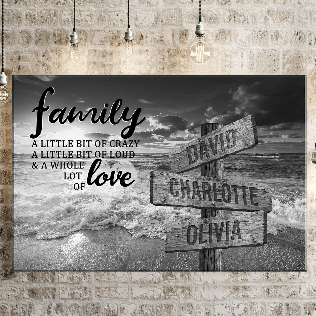 New Ocean Sunset A Little Whole Lot of Love Multi-Names Premium Canvas Poster