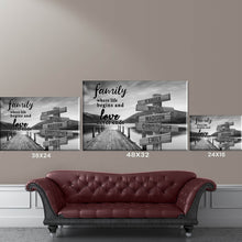 Load image into Gallery viewer, River Pier  Where Life Begins And Love Never Ends Multi-Names Premium Canvas
