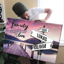 Load image into Gallery viewer, River Pier Color Vintage Street Sign for couples Multi-Names Premium Canvas
