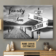 Load image into Gallery viewer, River Pier Vintage Street Sign for couples Multi-Names Premium Canvas
