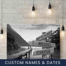 Load image into Gallery viewer, Riverside Scenery Multi-Names Premium Canvas Poster
