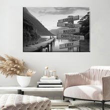 Load image into Gallery viewer, Riverside Scenery Multi-Names Premium Canvas Poster
