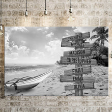 Load image into Gallery viewer, Summer Beach Multi-Names Premium Canvas Poster
