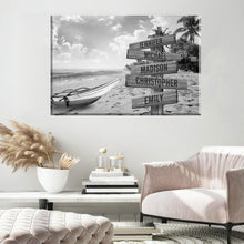 Load image into Gallery viewer, Summer Beach Multi-Names Premium Canvas Poster
