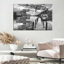 Load image into Gallery viewer, Summer Pier  A Little Whole Lot of Love Multi-Names Premium Canvas
