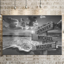Load image into Gallery viewer, Sunrise &amp; Beach Multi-Names Premium Canvas Poster
