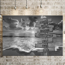 Load image into Gallery viewer, Sunrise &amp; Beach Multi-Names Premium Canvas
