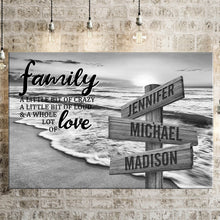 Load image into Gallery viewer, Sunset Beach A Little Whole Lot of Love Multi-Names Premium Canvas
