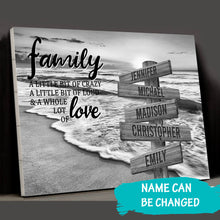 Load image into Gallery viewer, Sunset Beach A Little Whole Lot of Love Multi-Names Premium Canvas
