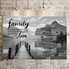 Load image into Gallery viewer, Sunshine Pier A Little Whole Lot of Love Multi-Names Premium Canvas
