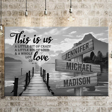 Load image into Gallery viewer, Sunshine Pier Personalized &quot;THIS IS US&quot; Multi-Names Premium Canvas Poster
