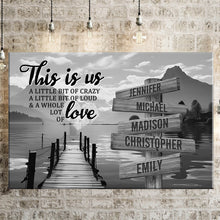 Load image into Gallery viewer, Sunshine Pier Personalized &quot;THIS IS US&quot; Multi-Names Premium Canvas Poster
