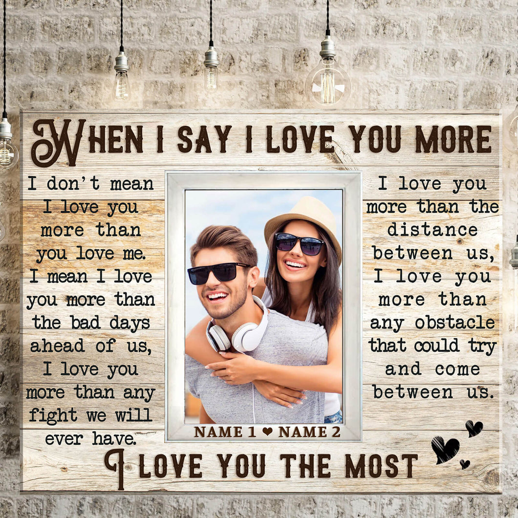 Loving Gift For Couple Custom Couple Photo Gift Ideas Premium Canvas Poster