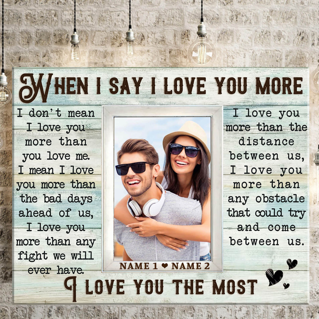 Loving Gift For Couple Custom Couple Photo Gift Ideas Premium Canvas Poster