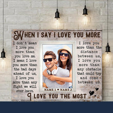 Load image into Gallery viewer, Loving Gift For Couple Custom Couple Photo Gift Ideas Premium Canvas Poster

