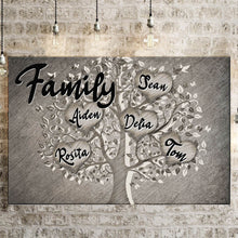 Load image into Gallery viewer, Family Love Tree Personalized Custom Premium Canvas Poster
